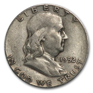 1952-S Franklin Half Dollar Fine/XF 1952-S Franklin Half Dollar Fine/XF